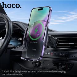 HOCO Enlightener Infrared Induction Wireless Charging Car Holder(Open Box)