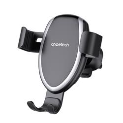 Support de chargement sans fil pour voiture Choetech 15 W, noir argent