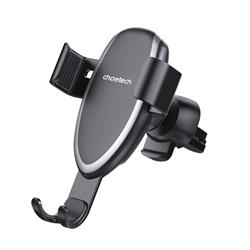 Support de chargement sans fil pour voiture Choetech 15 W, noir argent