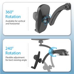 iCAN H137+C130 Adjuatble Dashboard Cell Phone Car Mount