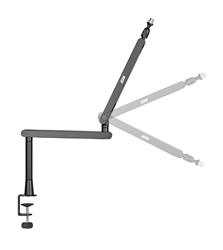 Bras de microphone iCAN, support de bras de micro réglable à profil bas pour bureau