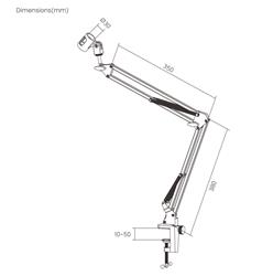 Support de microphone iCAN MM16