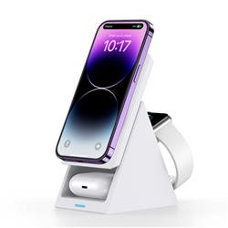 Choetech 3-in-1 15W Magnetic Rotatable Wireless Charging Stand(Open Box)