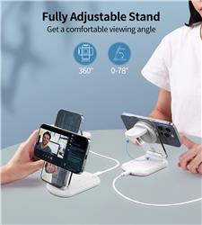 Choetech 15W 3-in-1 Magnetic Wireless Charger with Adaptor Included
