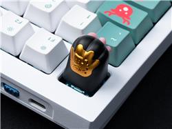 Keychron Silicone Kitty Paw Alliage d'aluminium Artisan Keycap-Noir
