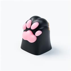 Keychron Silicone Kitty Paw Alliage d'aluminium Artisan Keycap-Noir
