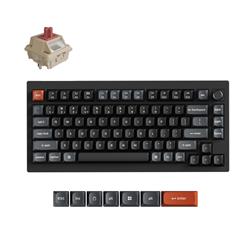Keychron V1 Ultra 75% Aesthetic Keyboard, Black - US ANSI Layout, Regular Profile Linear switches (V1U-D1-CA)