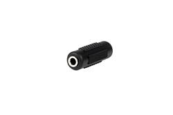 iCAN 3.5mm Stereo Jack, Female to Feamle, Adapter, Black(Open Box)