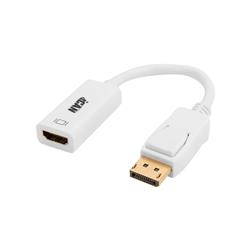 iCAN DisplayPort to HDMI Adapter, Male to Feamle, Gold Plated, White(Open Box)