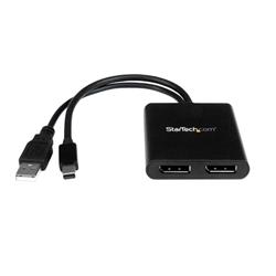 StarTech Mini DisplayPort to DisplayPort Multi-Monitor Splitter - 2-Port MST Hub (MSTMDP122DP) | -Maximize your productivity by