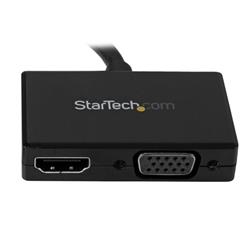 STARTECH Travel A/V Adapter: 2-in-1 DisplayPort to HDMI or VGA