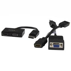 STARTECH Travel A/V Adapter: 2-in-1 DisplayPort to HDMI or VGA