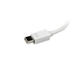 StarTech Travel A/V Adapter: 3-in-1 Mini DisplayPort to VGA DVI or HDMI Converter - White (MDP2VGDVHDW) | -Three-in-one adapter