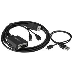 StarTech DisplayPort to VGA Adapter Cable with Audio - 6ft (2m) (DP2VGAAMM2M) | -Create a clutter-free work environment by plac