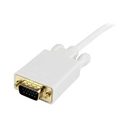 StarTech 3 ft Mini DisplayPort to VGA Adapter Converter Cable – mDP to VGA 1920x1200 - White (MDP2VGAMM3W) | -Active Mini Displ