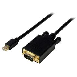 StarTech 15 ft Mini DisplayPort to VGA Adapter Converter Cable – mDP to VGA 1920x1200 - Black (MDP2VGAMM15B) | -Active Mini Dis