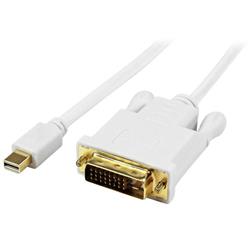 StarTech 6 ft Mini DisplayPort to DVI Active Adapter Converter Cable - mDP to DVI 1920x1200 - White (MDP2DVIMM6WS) | -Active Mi