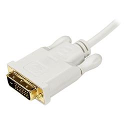 StarTech 10 ft Mini DisplayPort to DVI Adapter Converter Cable – Mini DP to DVI 1920x1200 - White (MDP2DVIMM10W)