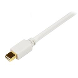 StarTech 10 ft Mini DisplayPort to DVI Adapter Converter Cable – Mini DP to DVI 1920x1200 - White (MDP2DVIMM10W)