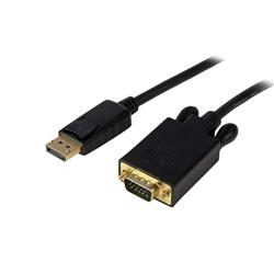 StarTech 15 ft DisplayPort to VGA Adapter Converter Cable – DP to VGA 1920x1200 - Black (DP2VGAMM15B) | -Active DisplayPort to 