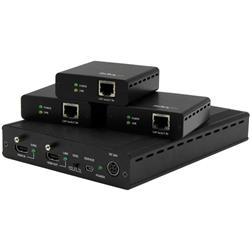 StarTech 3-Port HDBaseT Extender Kit with 3 Receivers - 1x3 HDMI over CAT5 Splitter - Up to 4K (ST124HDBT)