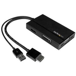 StarTech Travel A/V Adapter: 3-in-1 HDMI to DisplayPort, VGA or DVI - 1920 x 1200 (HD2DPVGADVI)