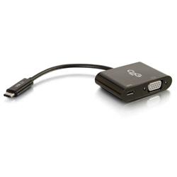 Cables to Go USB-C TO VGA VIDEO ADAPTER CONVERTER WITH POWER DELIVERY - BLACK (29533)