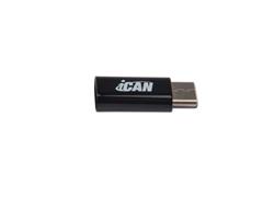 iCAN USB Micro to USB Type C 2.0 Adapter, Black