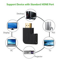 UGREEN 20112 HDMI Male to Female Adapter-Right, Black