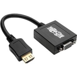 Tripp Lite HDMI to VGA Adapter Converter with Audio Video for Ultrabook / Laptop / Desktop- 6" (P131-06N)