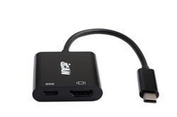 iCAN Type C to HDMI 4k@30Hz + Type C Charging/PD 2-in-1 Adapter, Black(Open Box)