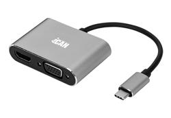 iCAN Premium Type C to HDMI 4K@30Hz  Adapter, Aluminum, Black