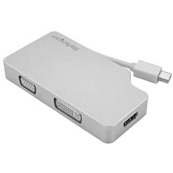 Startech Aluminum Travel A/V Adapter: 3-in-1 Mini DisplayPort to VGA, DVI or HDMI - 4K (MDPVGDVHD4K)