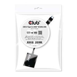 Club 3D USB 3.1 Type C to HDMI 2.0a Active Adapter (CAC-2504)