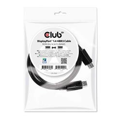 Câble CLUB 3D DisplayPort 1.4 HBR3 Mâle/Mâle 2 m/6.56 ft