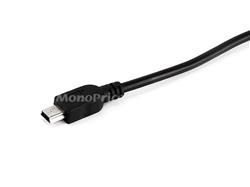 MONOPRICE USB-A to Mini-B Cable - 5-Pin, 28/28AWG, Black, 6ft