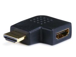 Monoprice HDMI Right Angle Port Saver Adapter (Male to Female), 90-Degree, Vertical Flat Left