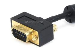 Monoprice 25ft Ultra Slim SVGA Super VGA 30/32AWG M/M Monitor Cable with Ferrites (Gold Plated Connector)