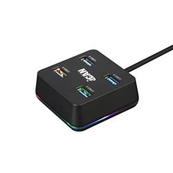 iCAN 4-in-1 USB 3.0 Hub with RGB lighting (X-3205)