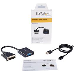 StarTech DVI-D to VGA Active Adapter Converter Cable (Black) (DVI2VGAE)