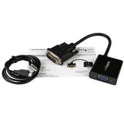 StarTech DVI-D to VGA Active Adapter Converter Cable (Black) (DVI2VGAE)