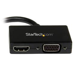 STARTECH Travel A/V Adapter: 2-in-1 Mini DisplayPort to HDMI/VGA