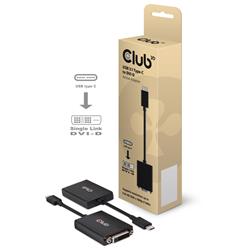 CLUB 3D USB 3.1 Type-C Male  to DVI-D Female Active Adapter (CAC-1508)