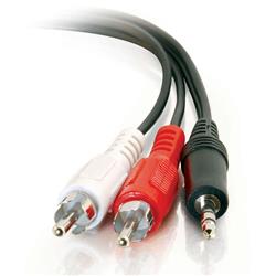 Cables to Go Value Series One 3.5mm Stereo Male To Two RCA Stereo Male Y-Cable - 12 ft.(39943)