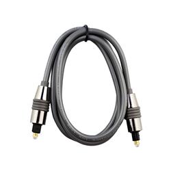 iCAN PREMIUM, 5.0mm Toslink Silver Metal Connector Cable, M/M, 3FT