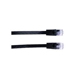 iCAN CAT6 Ethernet Patch Flat Cable, High Speed 1000Mbps 250MHz, UTP 32AWG, 7FT, Black(Open Box)