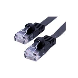 iCAN CAT6 Ethernet Patch Flat Cable, High Speed 1000Mbps 250MHz, UTP 32AWG, 7FT, Black(Open Box)