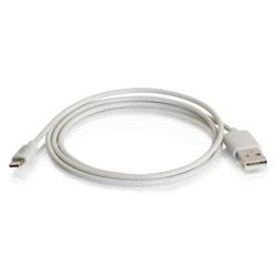 Cables to Go 1M USB A MALE TO LIGHTNING MALE SYNC AND CHARGING CABLE - WHITE (3.3FT) (35498)