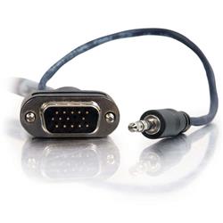 Cables to Go 15FT VGA + 3.5MM A/V CABLE WITH ROUNDED LOW PROFILE CONNECTORS M/M - PLENUM CMP-RATED (40175)