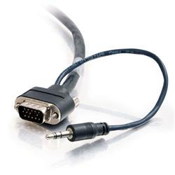 Cables to Go 35FT VGA + 3.5MM A/V CABLE WITH ROUNDED LOW PROFILE CONNECTORS M/M - PLENUM CMP-RATED (40177)